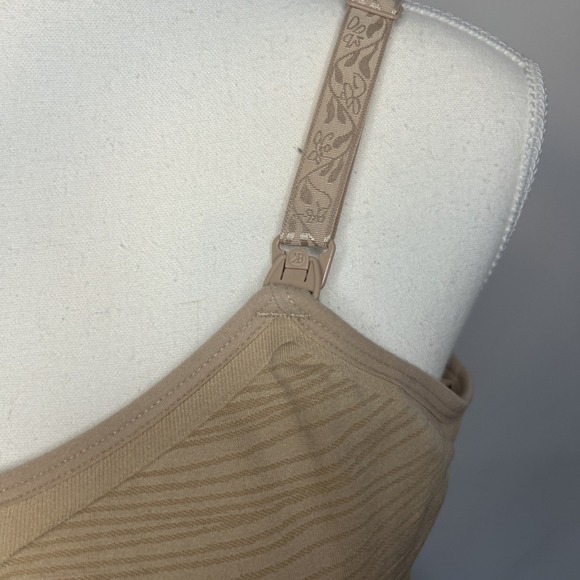 Kindred Bravely Nursing Bra Wireless Clip-Down Cups Soft Beige M Band Extender - Picture 2 of 8